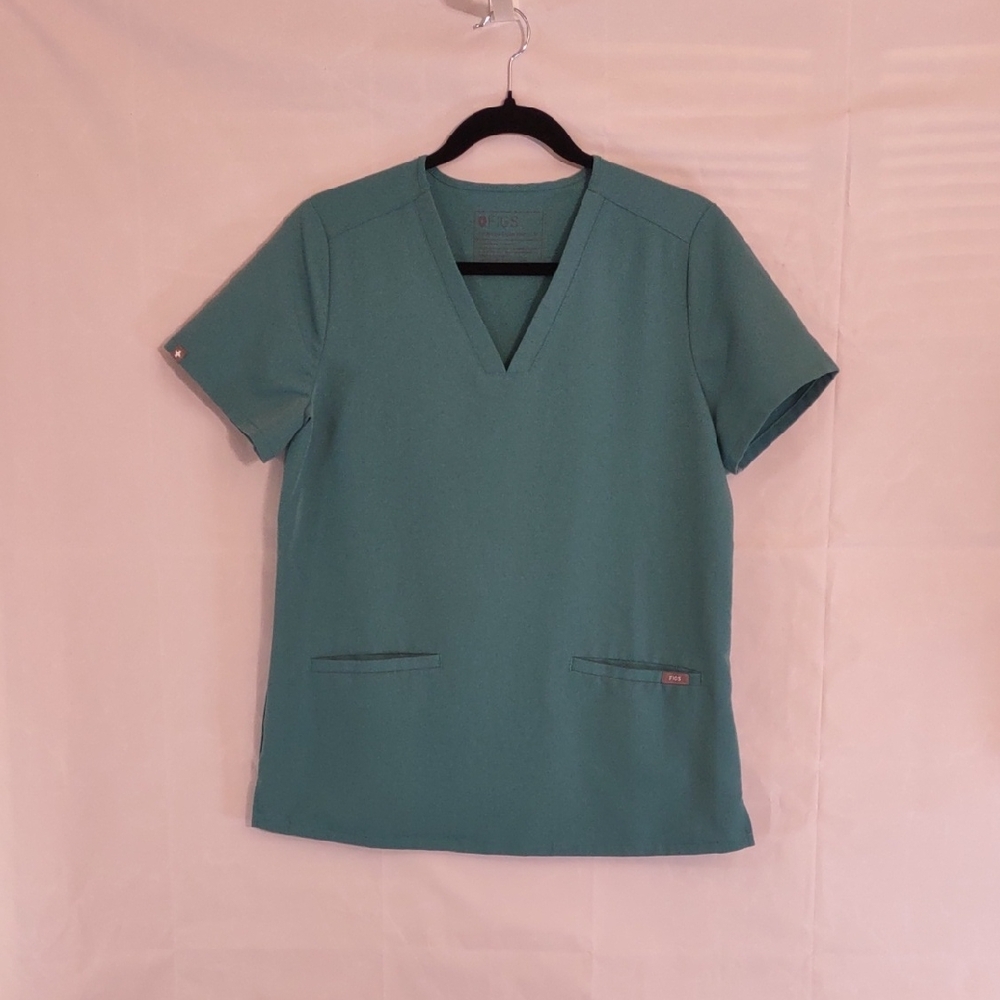 Figs Hydrogreen Casma Three-Pocket Scrub Top